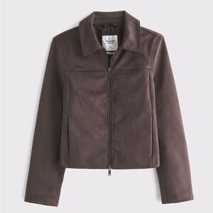 Abercrombie Slim Fit Vegan Suede Jacket
